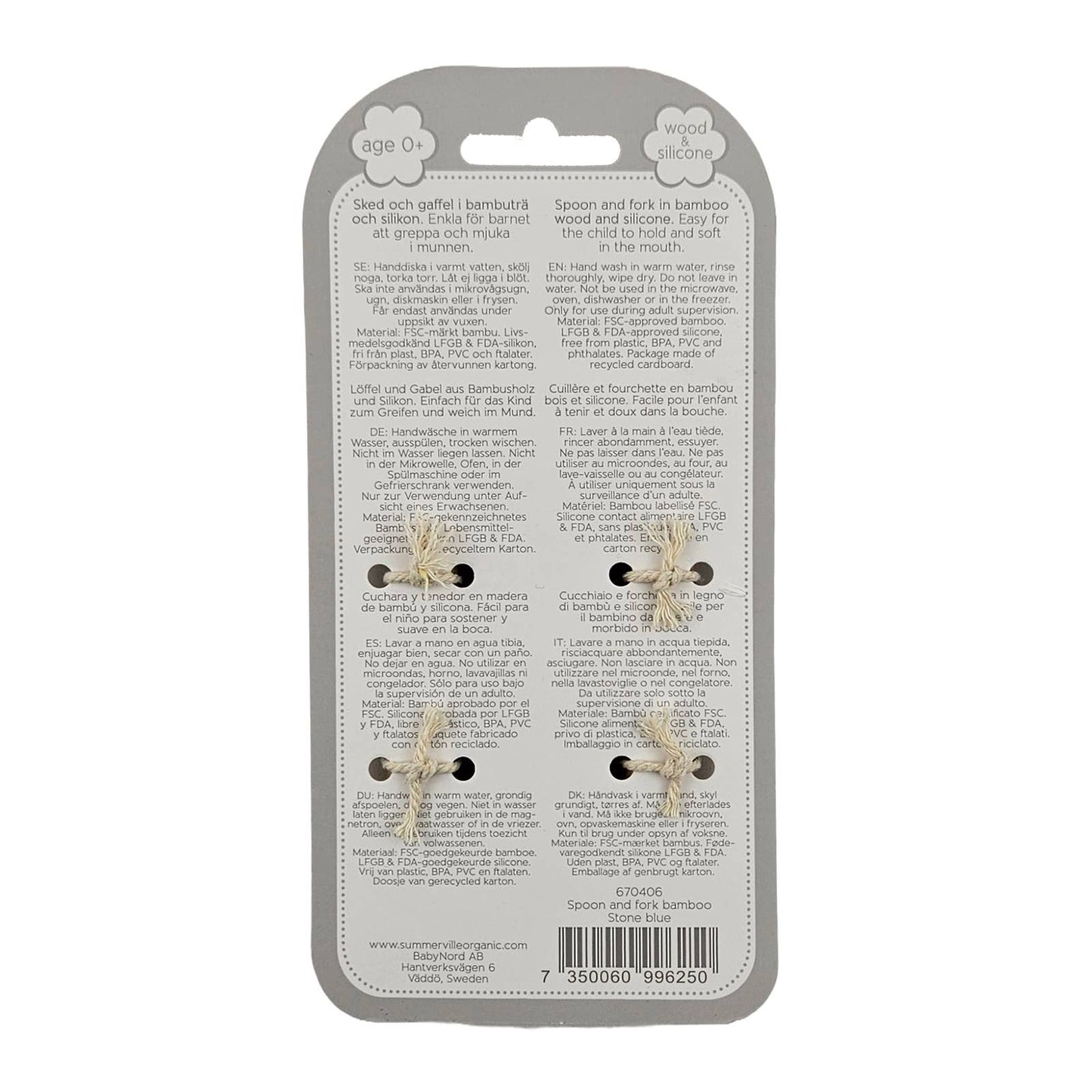 Bambusbestikk - Blå