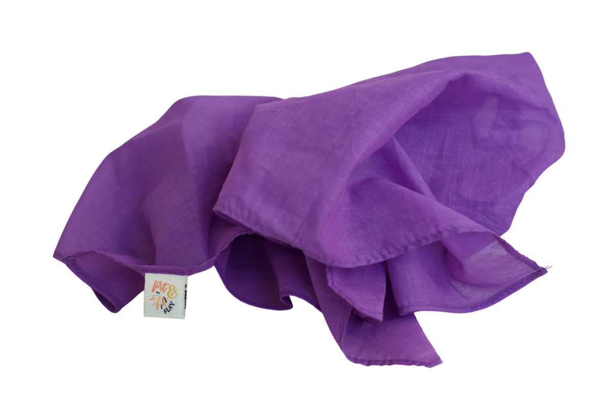 Rainbow cotton play silks - 48 x 48 cm