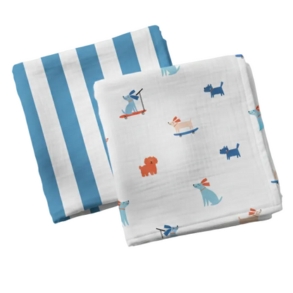 Muslin Cloth 60x60 - Dog Club 2pk