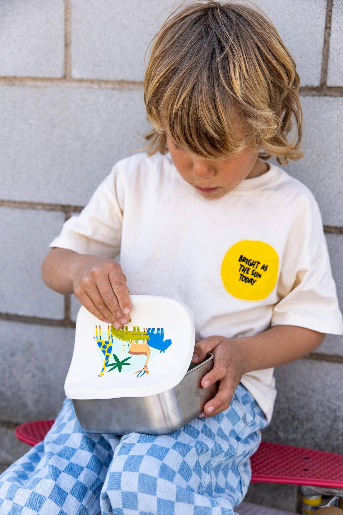 Matboks i rustfritt stål - Dinosaur