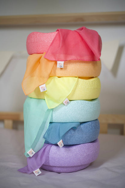 Cotton Playcloths in Pastel - 48 x 48 cm