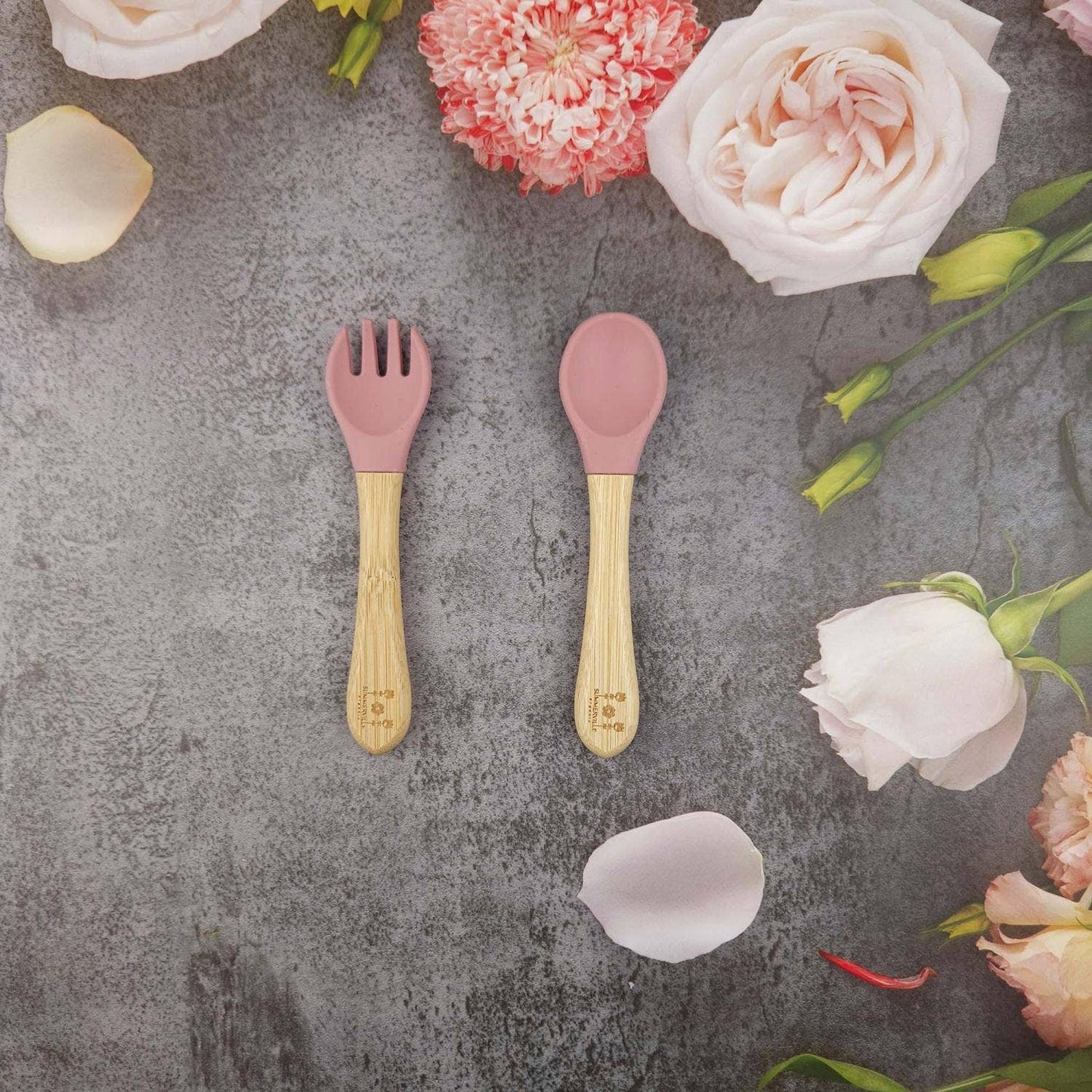 Bambusbestikk - Rosa