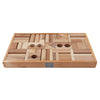 Natur byggeklosser med brett - 54pk