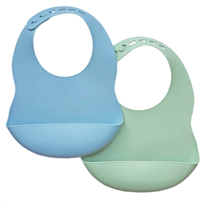 Silikonsmekke 2-pack - blå og grønn