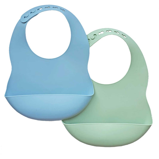 Silikonsmekke 2-pack - blå og grønn