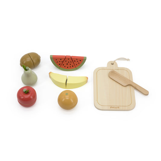 Fruktsett med fjøl og kniv