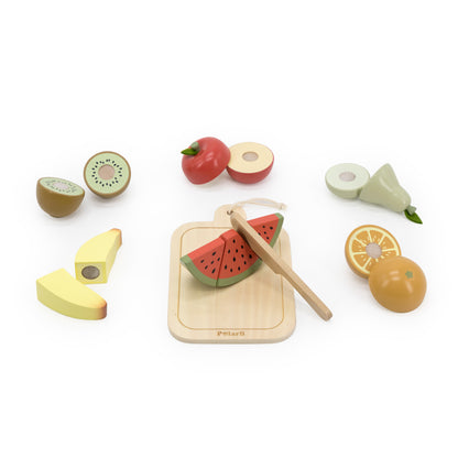 Fruktsett med fjøl og kniv