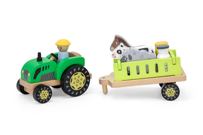 Traktor med gårdsdyr