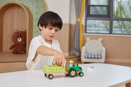 Traktor med gårdsdyr