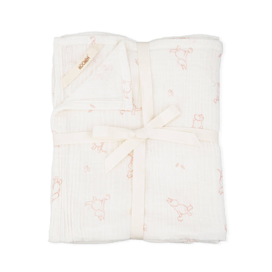 Mummi musselinteppe 120x120cm - Rosa