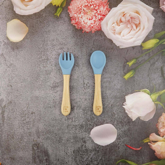 Bambusbestikk - blå