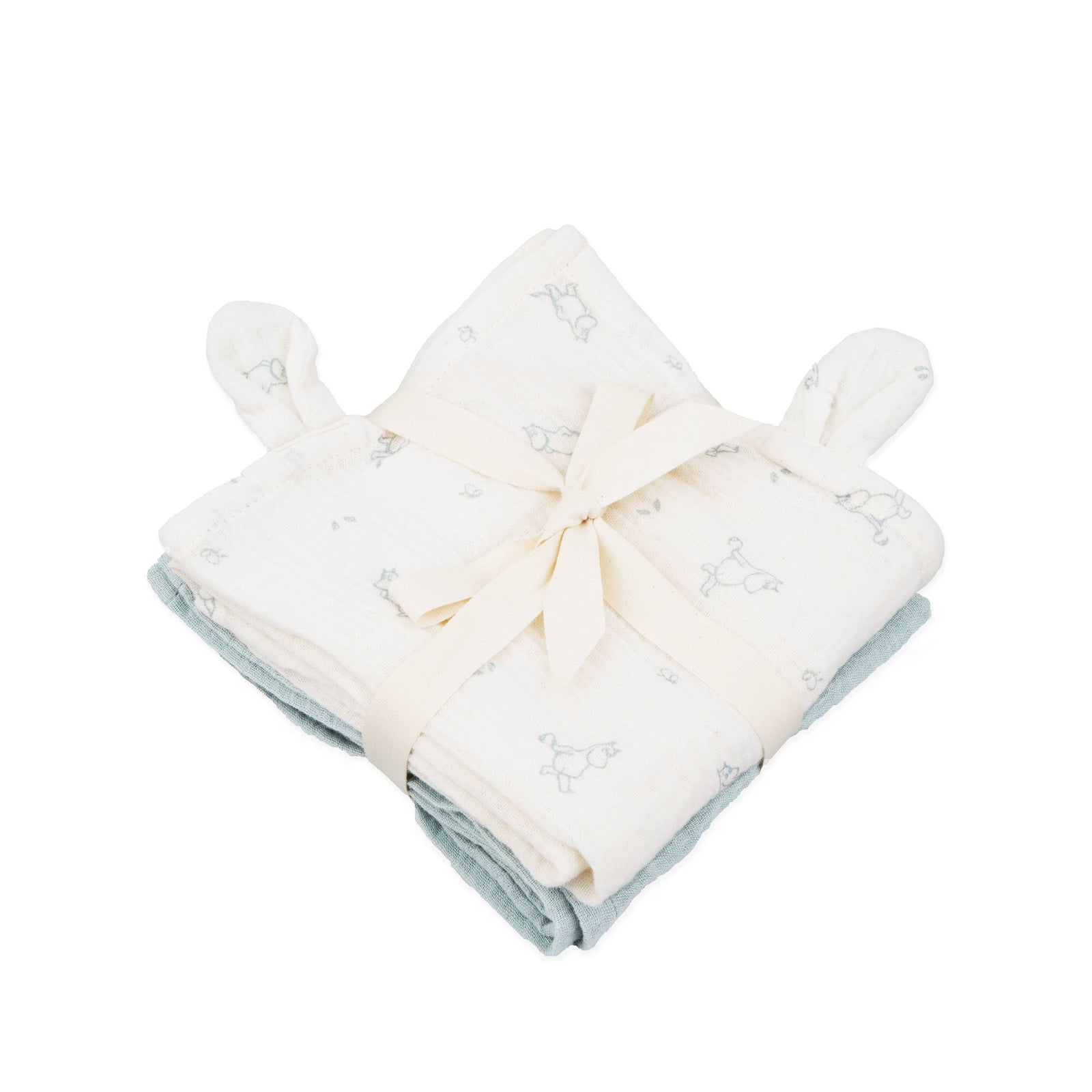 Mummi musselinkluter 60x60cm - 2pk - Blå