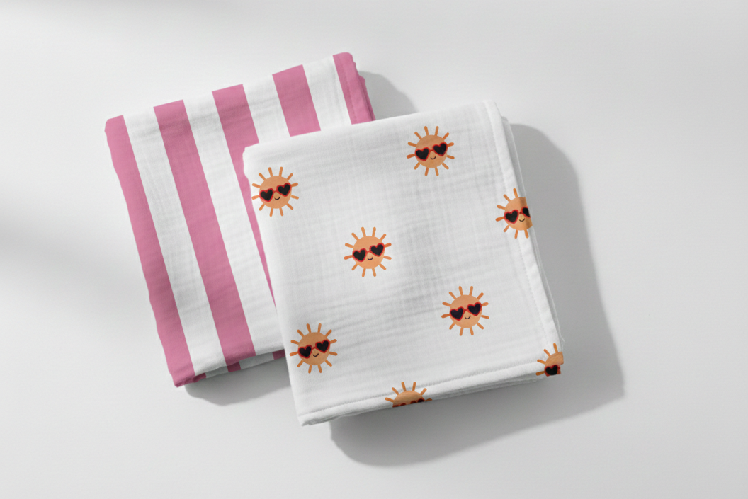Musselinklut 60x60 - Solstråle 2pk