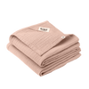 To blushfarget muselinkluter i myk, pustende bomull, trygg og pedagogisk for nyfødte. - Musselinkluter 70x70 2pk - Blush