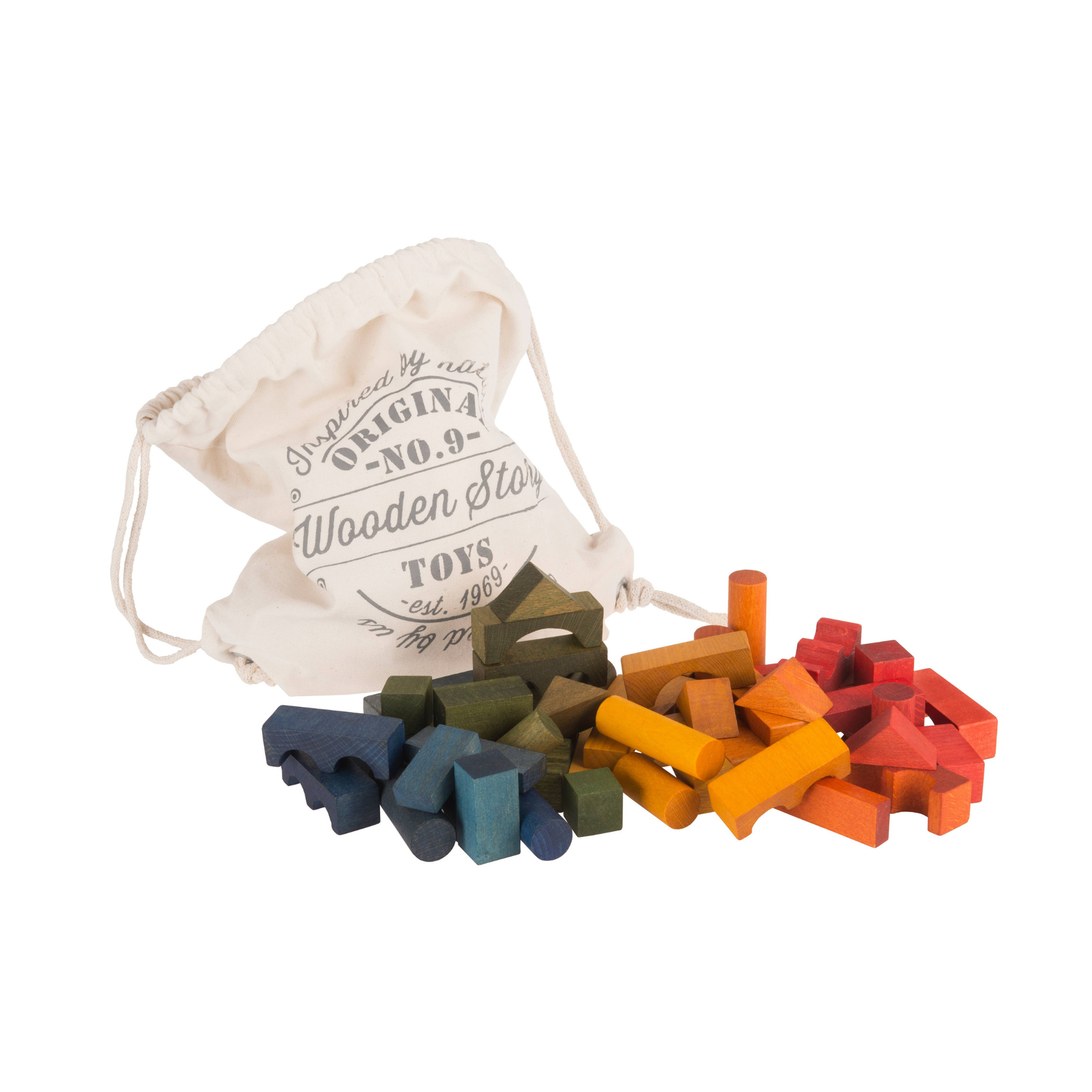 Fargerike byggeklosser - 100pk