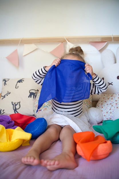 Cotton rainbow play cloths - 75 x 75 cm