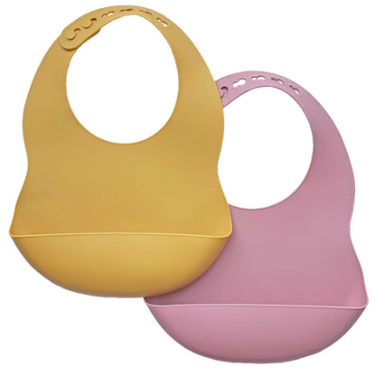 Silikonsmekke 2-pack - gul og rosa