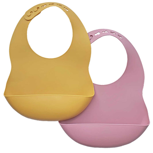Silikonsmekke 2-pack - gul og rosa