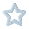 Bitestjerne baby blue funksjonell bitering i lyseblå silikon med hevede runde knotter perfekt tilpasset babyens behov