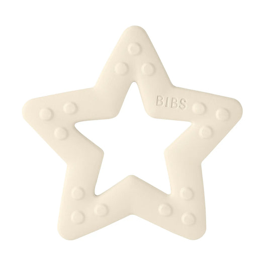 Cream-colored star-shaped funksjonell bitering bitestjerne ivory med hevede prikker og perfekt tilpasset design
