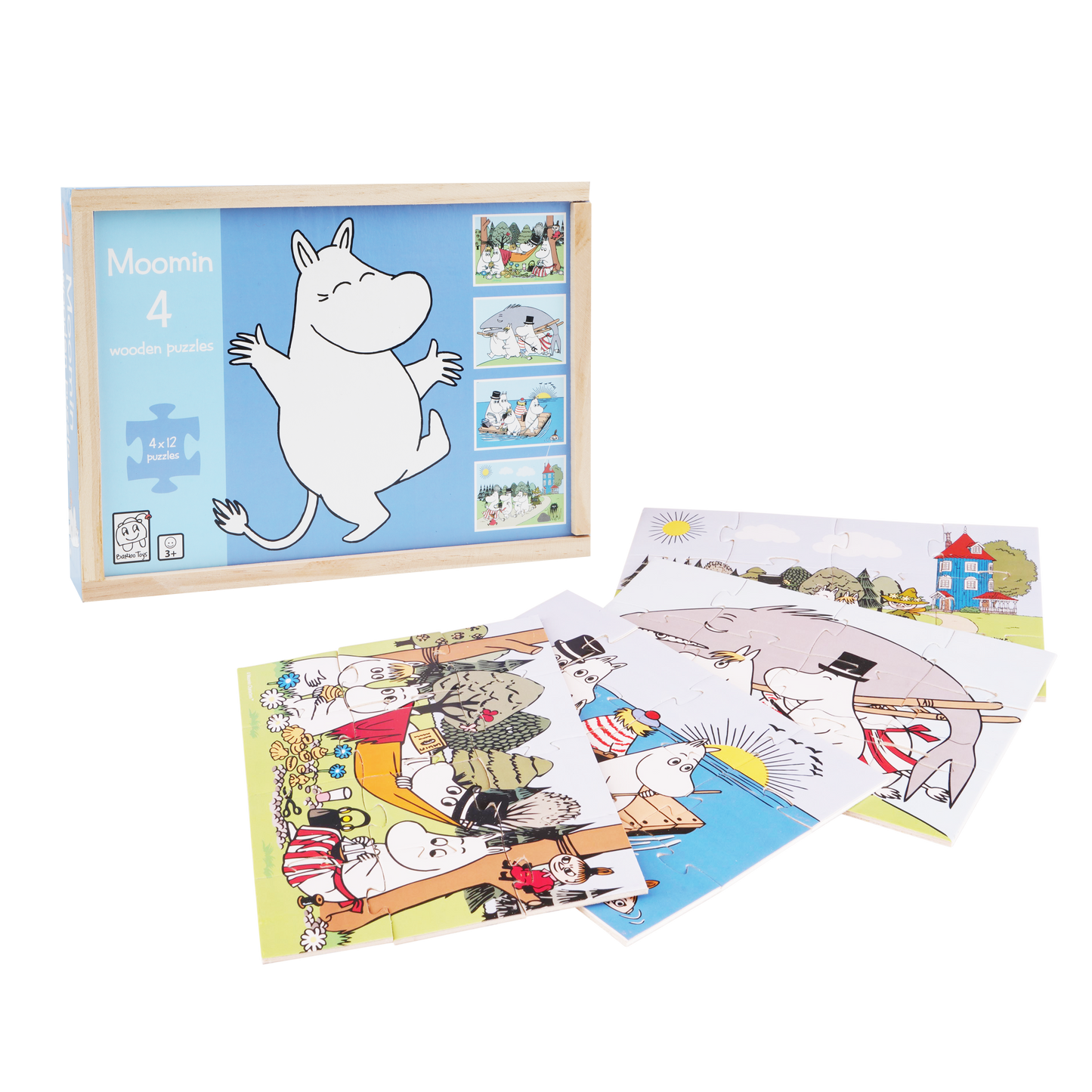 Moomin - 4 puslespill i tre