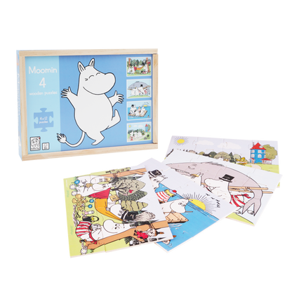 Moomin - 4 puslespill i tre