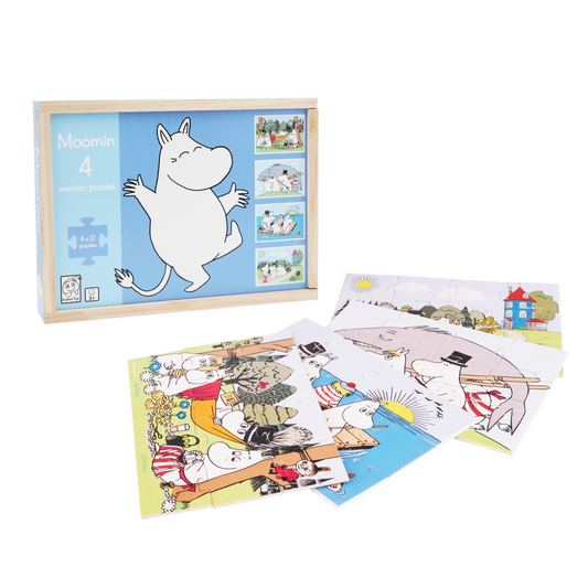 Moomin - 4 puslespill i tre