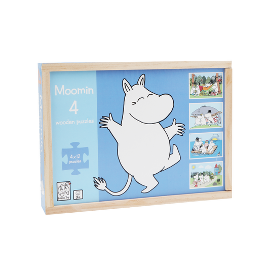 Moomin - 4 puslespill i tre