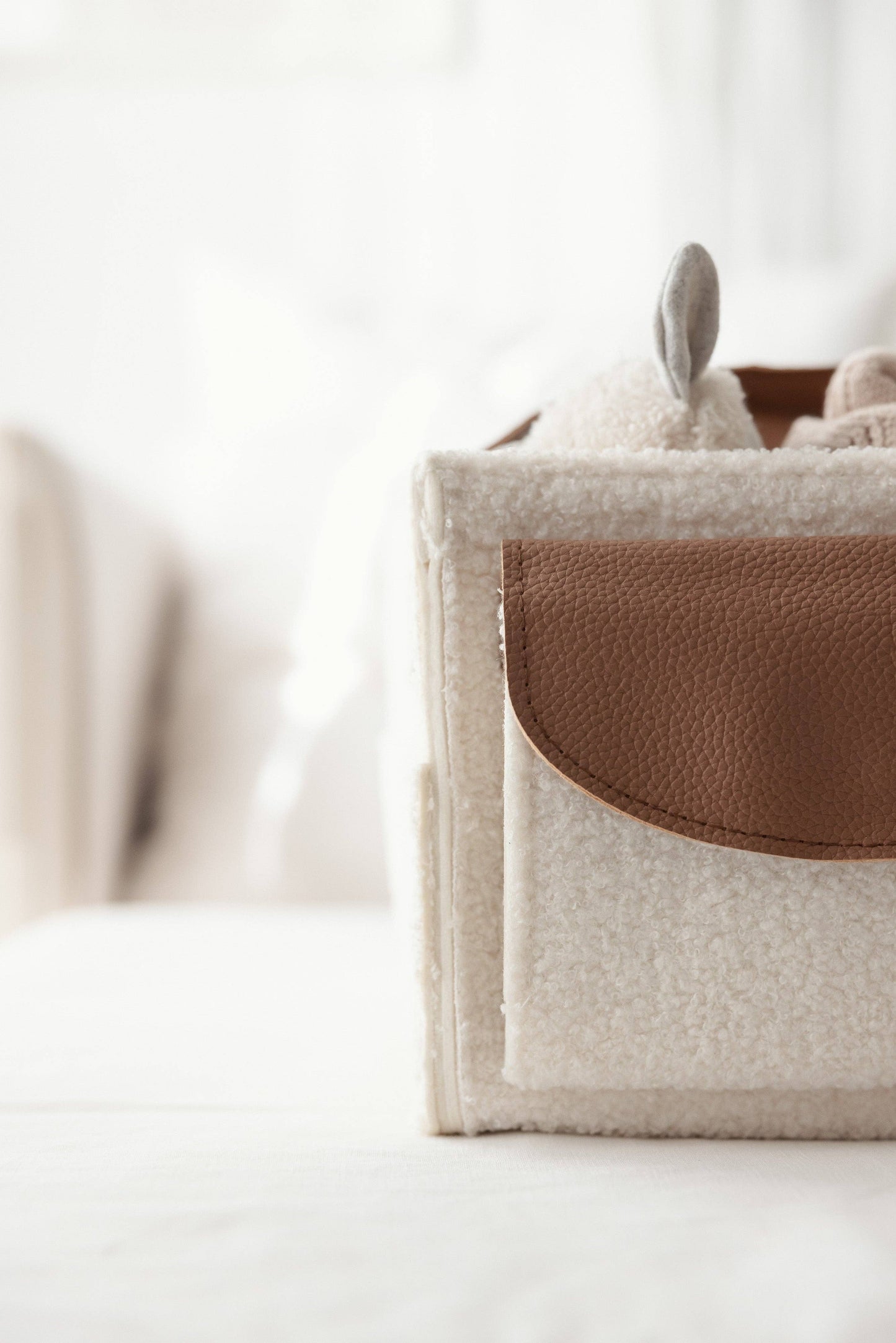 Stellebag // Diaper Caddy - Hvit og brun