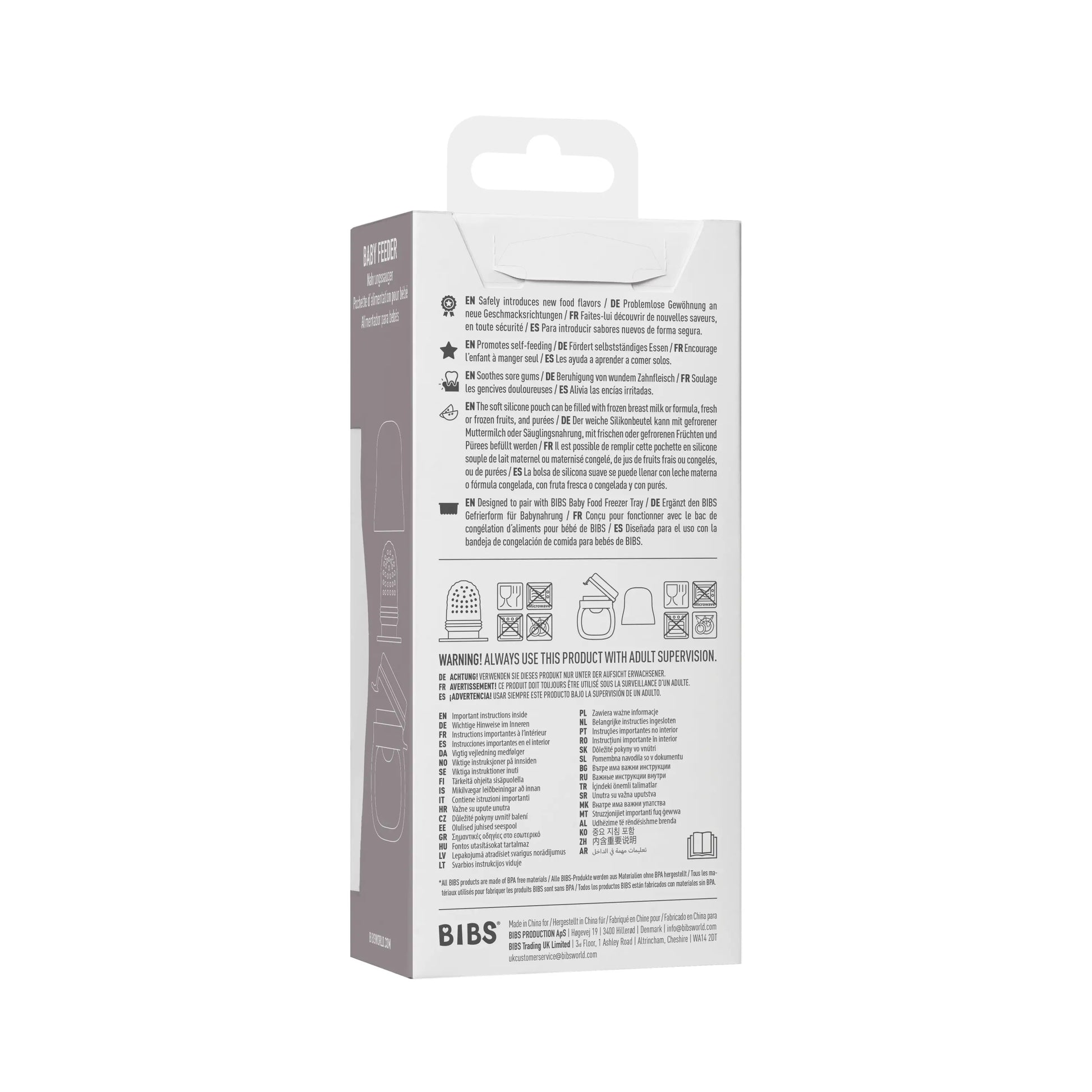 Ivory matsmokk white cardboard box for bibs baby food freezer tray ideal for baby utforske and fast føde storage