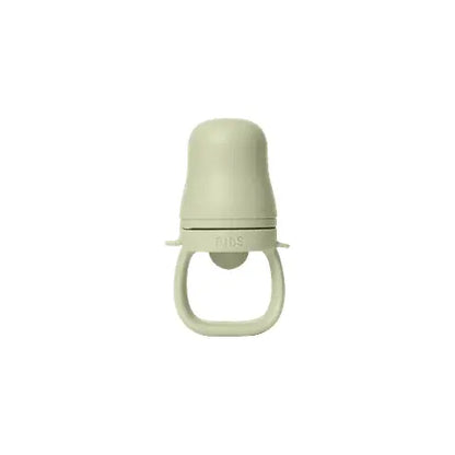 Matsmokk sage baby utforske fast føde matte off-white silikon babyflaske med rund topp og integrert håndtak