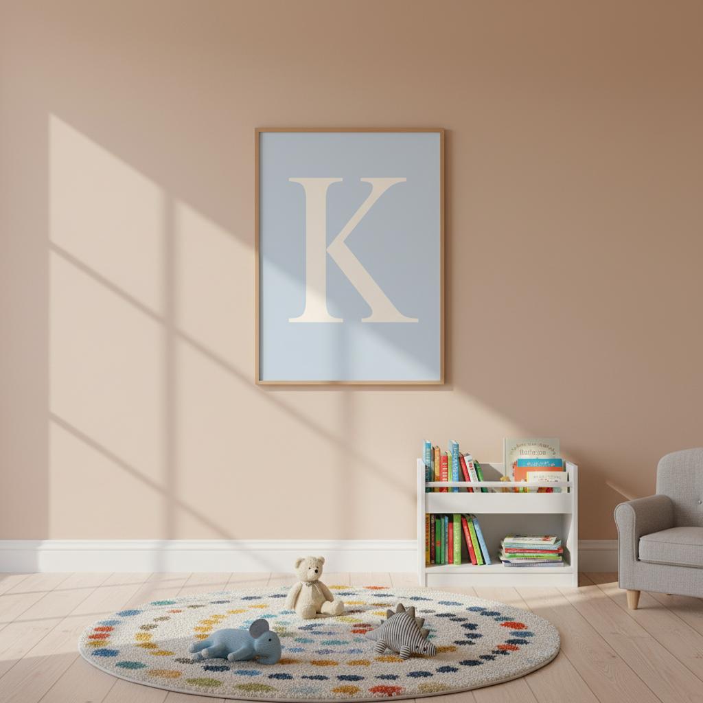 Min bokstavplakat - blå