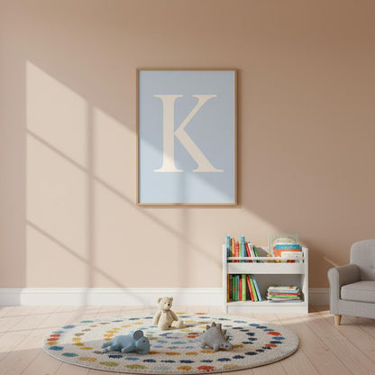 Min bokstavplakat - blå