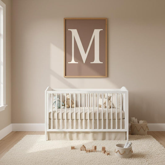 Min bokstavplakat - brun