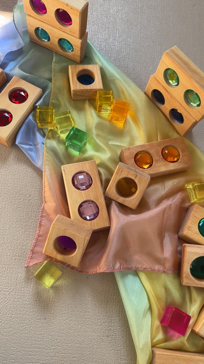 Building blocks with light bricks - 45 pieces